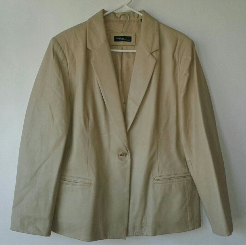 100% Genuine Soft Beige Leather Jacket